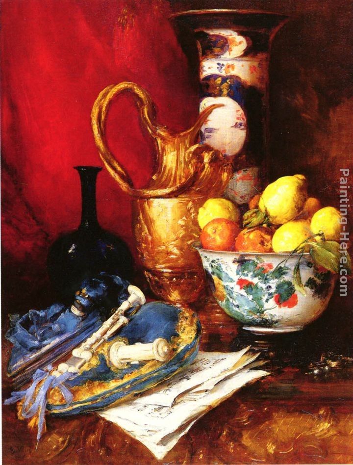 Antoine Vollon A Still Life with a Bowl of Fruit